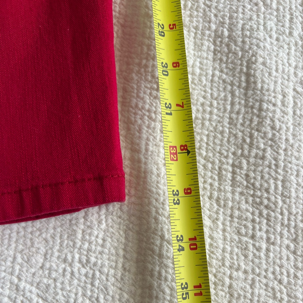 Style & Co Red Jeans EUC Women’s High Rise Capri Cropped Jeans 23 Inseam Size 12 - Picture 6 of 12